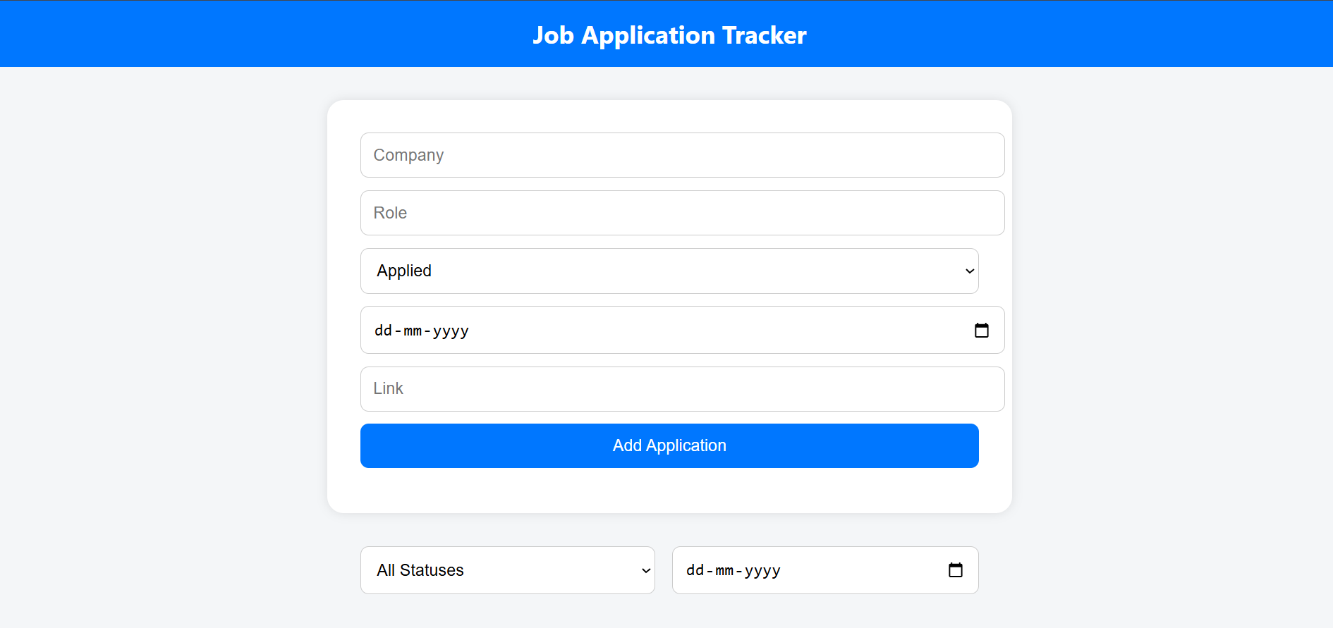 Job Tracker preview